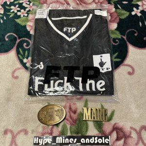 NEW FTP Soccer Football Jersey - Black - XL